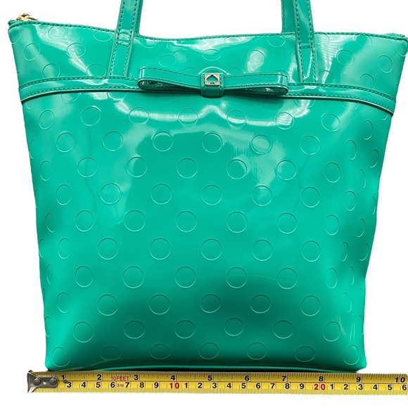 EUC Kate Spade Camellia Street Teal Patent Leather Handbag - Picture 14 of 14